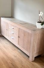 Eikenhouten dressoir lichte whitewash, Huis en Inrichting, Kasten | Dressoirs, Ophalen, Gebruikt, 25 tot 50 cm, 200 cm of meer