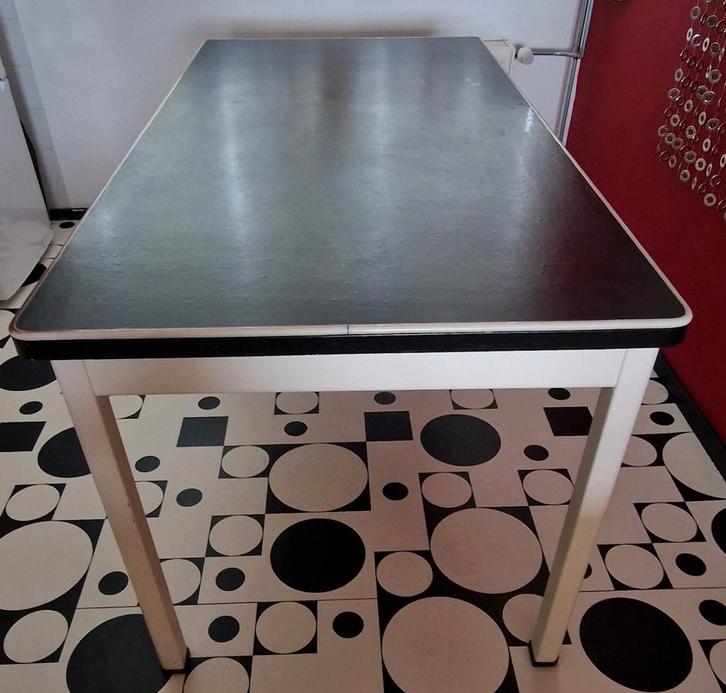 Originele Gispen tafel (1.61m x 0.80m) type 7301, Huis en Inrichting, Tafels | Eettafels, Gebruikt, 50 tot 100 cm, Rechthoekig