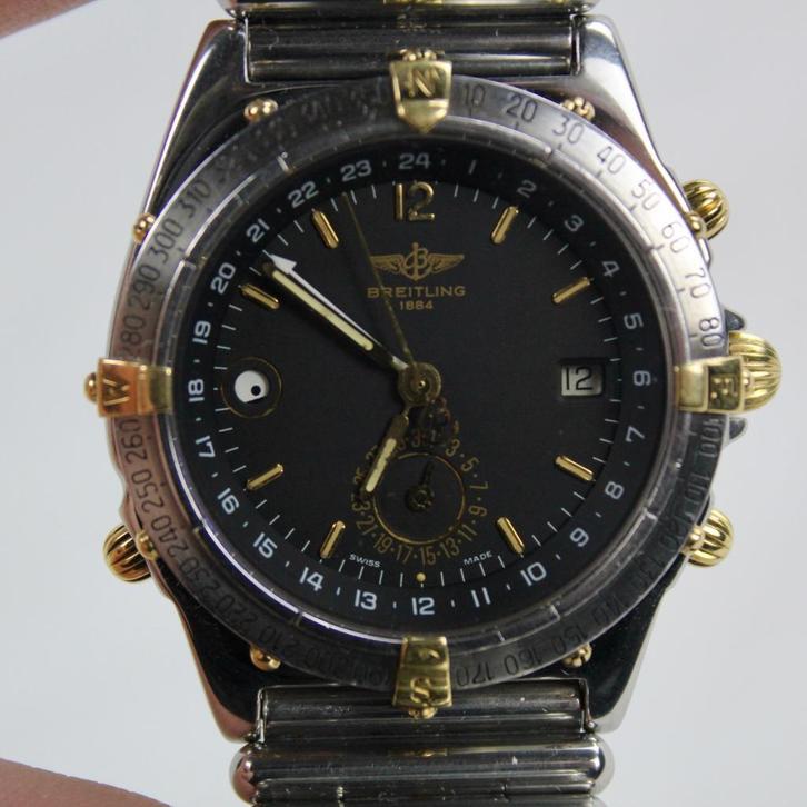 Breitling Duograph - B13047 - Rouleaux band, Sieraden, Tassen en Uiterlijk, Horloges | Heren, Gebruikt, Polshorloge, Breitling