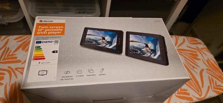 Denver twin screen portable dvd speler, Audio, Tv en Foto, Dvd-spelers, Zo goed als nieuw, Overige merken, Ophalen