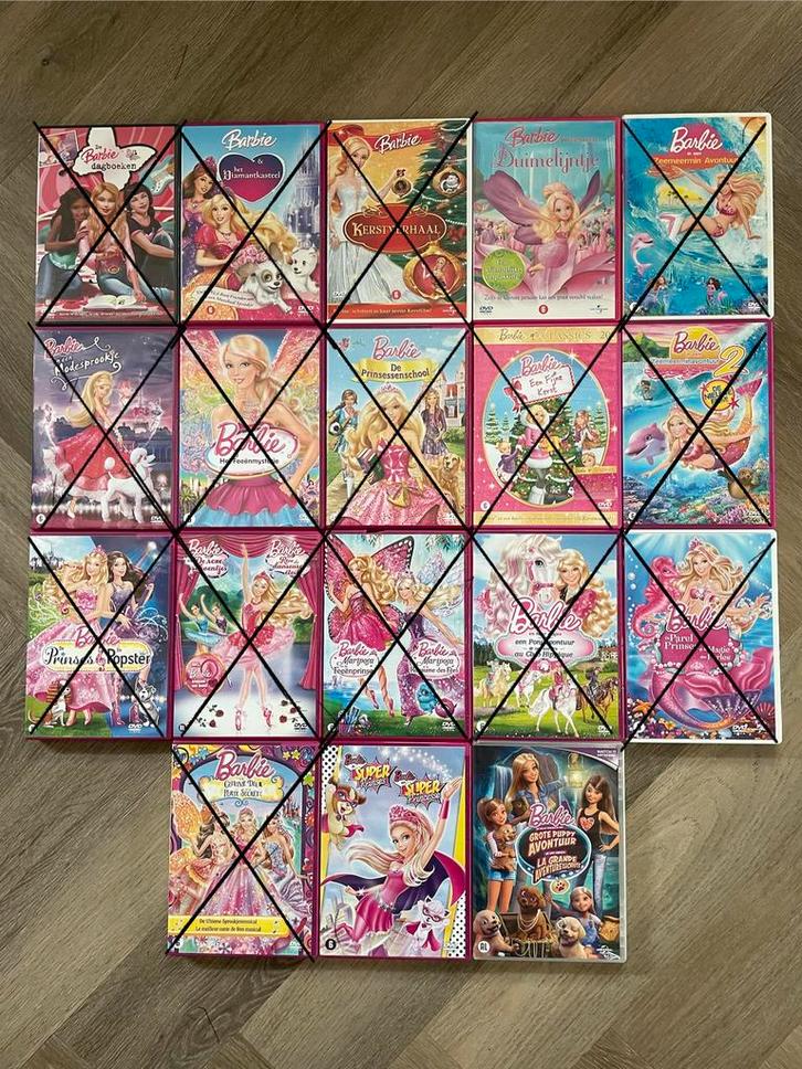 Diverse Barbie dvd’s, Cd's en Dvd's, Dvd's | Tv en Series, Zo goed als nieuw, Overige genres, Alle leeftijden, Ophalen of Verzenden