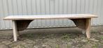 Brocante houten bank - bankje zonder rugleuning - tuinbank, Antiek en Kunst, Ophalen