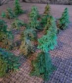 18 x dennenbomen H0 zonder bovenste topje 28-76 mm, Overige merken, Gebruikt, Natuur, Gelijkstroom of Wisselstroom