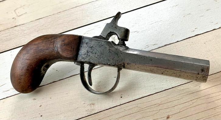 Antiek percussie pistool - ca 1840, Antiek en Kunst, Antiek | Overige Antiek, Ophalen of Verzenden