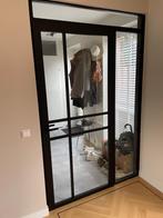 Zwarte houten deur (Staal Look), Doe-het-zelf en Verbouw, Deuren en Horren, Ophalen, 80 tot 100 cm, Binnendeur, Zo goed als nieuw