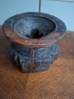 Antieke bruine zaadstrooier India, Huis en Inrichting, Ophalen of Verzenden, Gebruikt, Rechthoekig, Hout