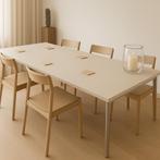 Eettafel japandi stijl beron ciré met rva onderstel, Ophalen, Japandi, Eikenhout, Tables by Leon