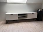 Wit met metalenframe tvmeubel, Huis en Inrichting, Ophalen, Zo goed als nieuw, 25 tot 50 cm, Minder dan 100 cm