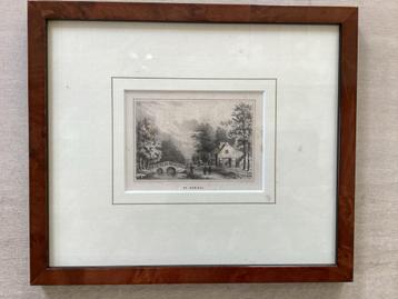 Steendruk Huize De Hommel Utrecht - ca. 1850 beschikbaar voor biedingen