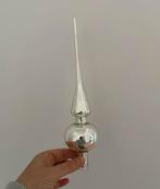 Glazen zilverkleurige piek voor kerstboom, Diversen, Kerst, Ophalen, Zo goed als nieuw