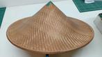 Antieke Indische bamboe rijsthoed kegelvorm, Onbekend, Hoed, Ophalen of Verzenden, Zo goed als nieuw