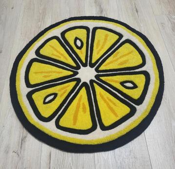 Citroenschijfje vloerkleed 100%wol 70cm beschikbaar voor biedingen