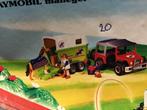 Playmobil wagen met paarden trailer, Ophalen of Verzenden, Zo goed als nieuw, Complete set