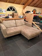 Groene bank met chaise longue - Korver Living, Huis en Inrichting, Banken | Sofa's en Chaises Longues, Ophalen, 100 tot 125 cm