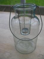 vaas met waxinelichthouder, Gebruikt, Overige kleuren, Ophalen of Verzenden, Glas