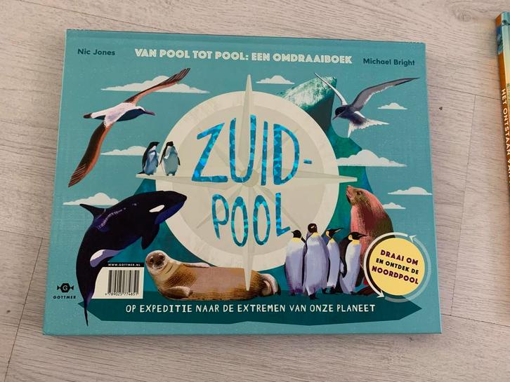 Van Pool tot Pool: Een Omraaiboek - Zuidpool, Boeken, Kinderboeken | Jeugd | onder 10 jaar, Nieuw, Non-fictie, Ophalen of Verzenden