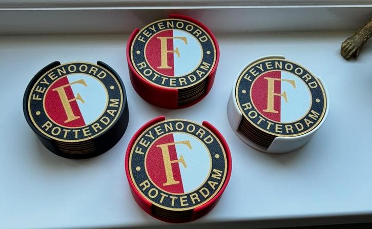 Feyenoord Onderzetters - Set van 8, Verzamelen, Sportartikelen en Voetbal, Nieuw, Ophalen of Verzenden