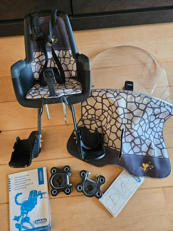 Bobike fietsstoeltje mini+ en windscherm, Fietsen en Brommers, Fietsaccessoires | Fietsstoeltjes, Zo goed als nieuw, Voorzitje