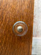 Set vintage nachtkastjes met glazen deurbeslag, Ophalen, 70 cm of meer, Hout, 65 cm of meer