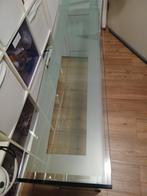 Sidetable van glas L125 cm H70cm Diepte 30 cm., Huis en Inrichting, Tafels | Sidetables, Ophalen, 100 tot 150 cm, Glas, Zo goed als nieuw