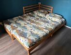 Uitschuifbed Ikea Tarva, Huis en Inrichting, Ophalen, Bruin, Tweepersoons, Zo goed als nieuw