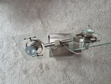 Plafondlamp metaal, glas beschikbaar voor biedingen