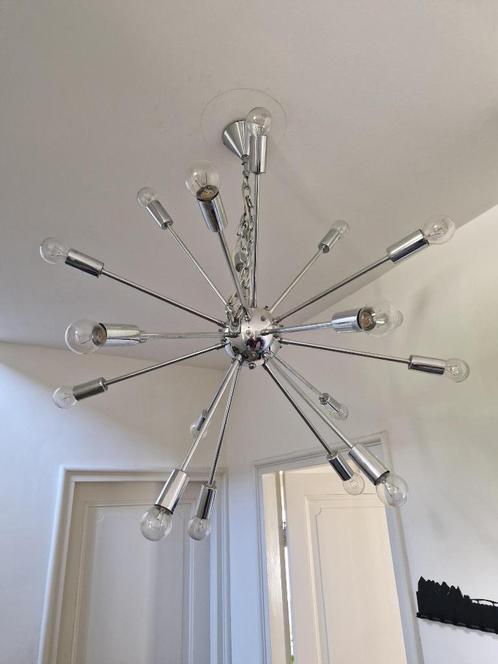 Spoetnik lamp retro vintage, Huis en Inrichting, Lampen | Hanglampen, Zo goed als nieuw, 50 tot 75 cm, Metaal, Ophalen