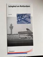 Luchthaven Schiphol en Rotterdam folder 1993, Verzamelen, Ophalen of Verzenden, Zo goed als nieuw, Kaart, Foto of Prent