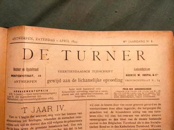 "De Turner", gewijd aan lichamelijke opvoeding, 3 jaargangen beschikbaar voor biedingen