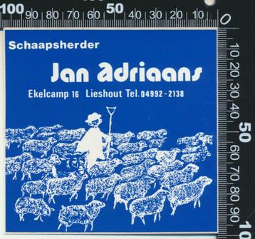 Sticker: Jan Adriaans - Schaapherder - Lieshout (21) beschikbaar voor biedingen