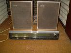 Oude Philips 741 radio met twee luidsprekers., Ophalen of Verzenden