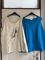 Tops - blauw / beige - skandika - XXL, Kleding | Dames, Maat 46/48 (XL) of groter, Zo goed als nieuw, Zonder mouw, Blauw