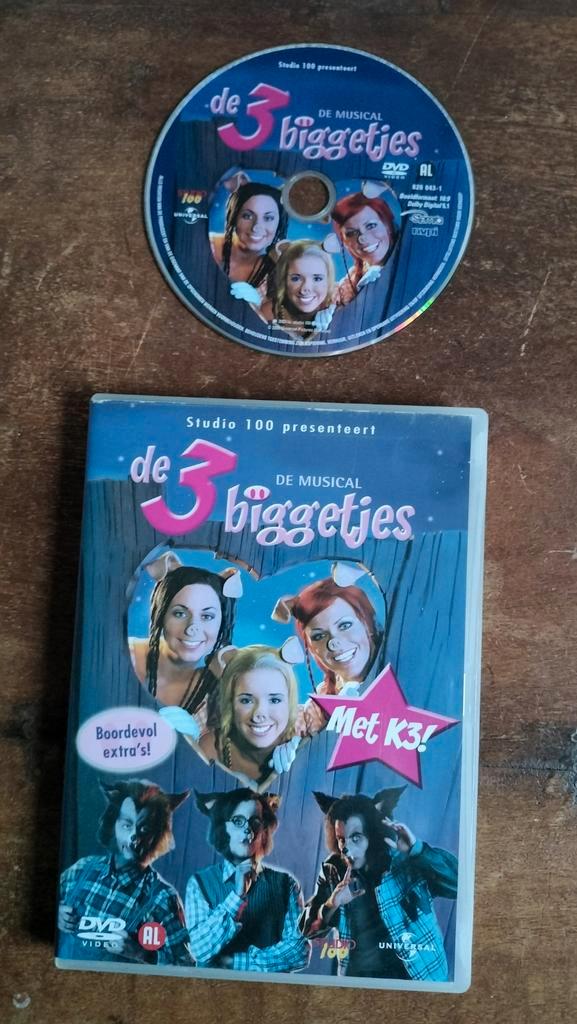 K3 De 3 Biggetjes Musical, Cd's en Dvd's, Dvd's | Kinderen en Jeugd, Zo goed als nieuw, Alle leeftijden, Ophalen of Verzenden