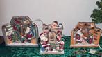 3x Kerstbeelden met veel mooie details haardvuurverlichting., Diversen, Kerst, Ophalen, Zo goed als nieuw