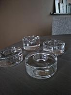 Orrefors waxinelichthouders, Huis en Inrichting, Overige materialen, Wit, Ophalen of Verzenden, Zo goed als nieuw