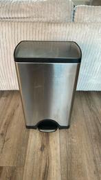 Afvalbak, pedaalemmer 38 liter Simplehuman, Huis en Inrichting, Woonaccessoires | Prullenbakken, Ophalen, Gebruikt, Met pedaal