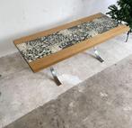 salontafel met ingelegd mozaiek, Ophalen, Gebruikt, Metaal, 100 tot 150 cm