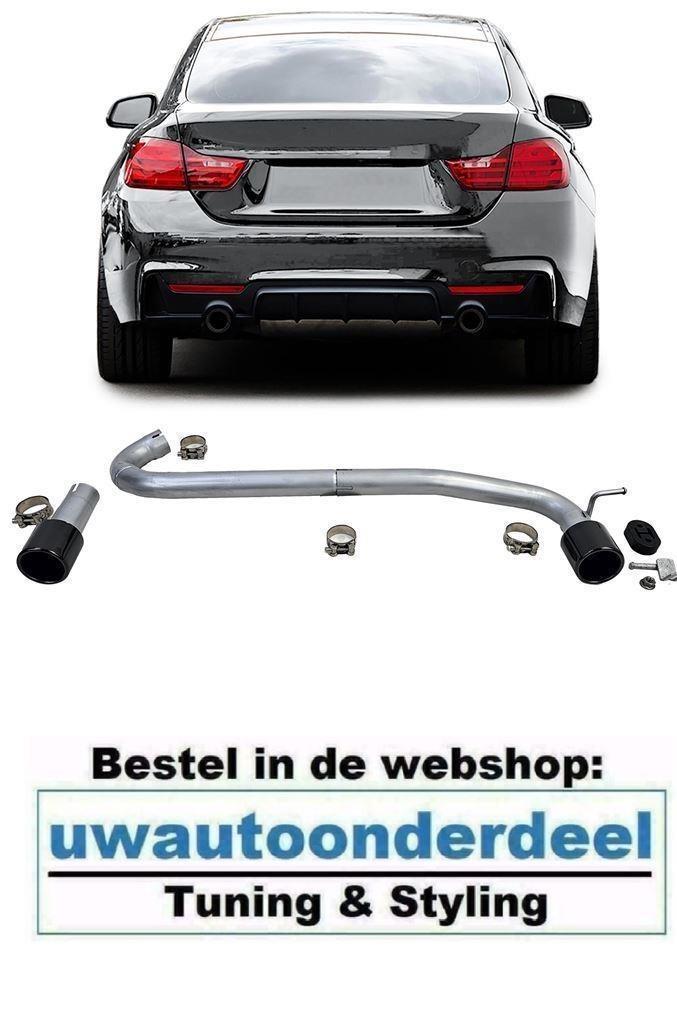 Uitlaat Sierstuk Black Tip M4 435i Look Voor Bmw 4 serie F32, Auto diversen, Tuning en Styling, Verzenden