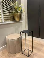 Zuil of bijzetafel zwart metaal, Ophalen of Verzenden