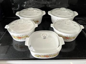 Schalen/pannenset van corning ware beschikbaar voor biedingen