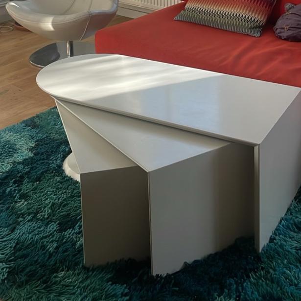 Leolux Salontafel met 3 Draaibare Bladen, Huis en Inrichting, Tafels | Salontafels, Gebruikt, Minder dan 50 cm, 50 tot 100 cm