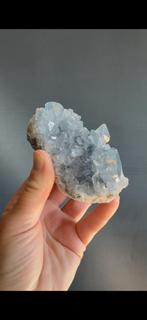 Celestien cluster uit Madagascar, Verzamelen, Mineralen en Fossielen, Ophalen of Verzenden, Mineraal