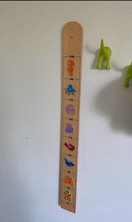 Leuke houten groeimeter met zeedieren, Ophalen, Zo goed als nieuw, Wanddecoratie