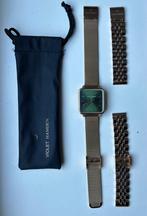 Horloge Violet Hamden Goud Groen, Verzenden, Zo goed als nieuw