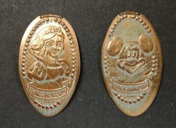 Walt Disney World Resort 2 Pressed Coins / elongated coins beschikbaar voor biedingen