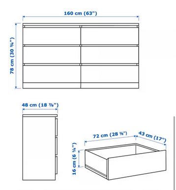 Ladenkast met 6 lades MALM - afbeelding 3