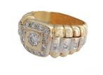 Zware 18k Gouden Herenring Rolex Ring 1.25 crt Diamanten, Sieraden, Tassen en Uiterlijk, Ringen, Nieuw, Goud, Goud, 20 of groter