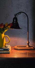Retro vintage lamp tafellamp schemerlamp burolamp !, Ophalen of Verzenden, Hout, Minder dan 50 cm