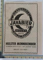 Reclame bbr de Halve maan Hulst ,javabier Monniken bier '59, Ophalen of Verzenden, Gebruikt, Reclamebord, Plaat of Schild, Overige merken