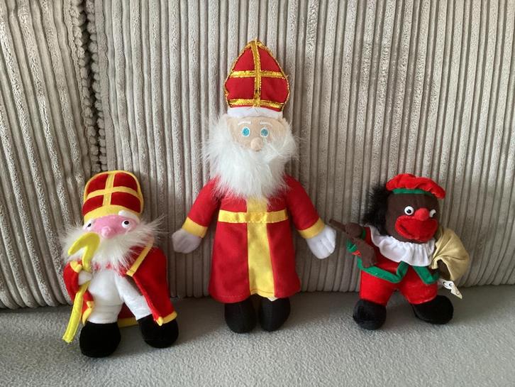 Vintage stoffen Sinterklaasjes en zwarte piet,3 stuks., Diversen, Sinterklaas, Zo goed als nieuw, Ophalen of Verzenden